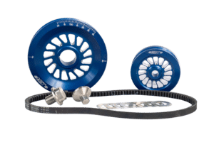 Blade blue V-Belt Pulley System