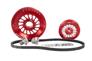 Blade red V-Belt Pulley System